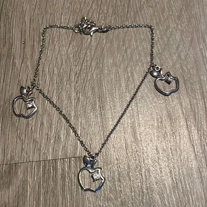 Silver apple Anklet #10
